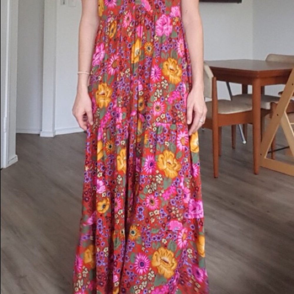 TheBoldBohemian Floral Maxi Dress - Pink and Red - Picture 2 of 7